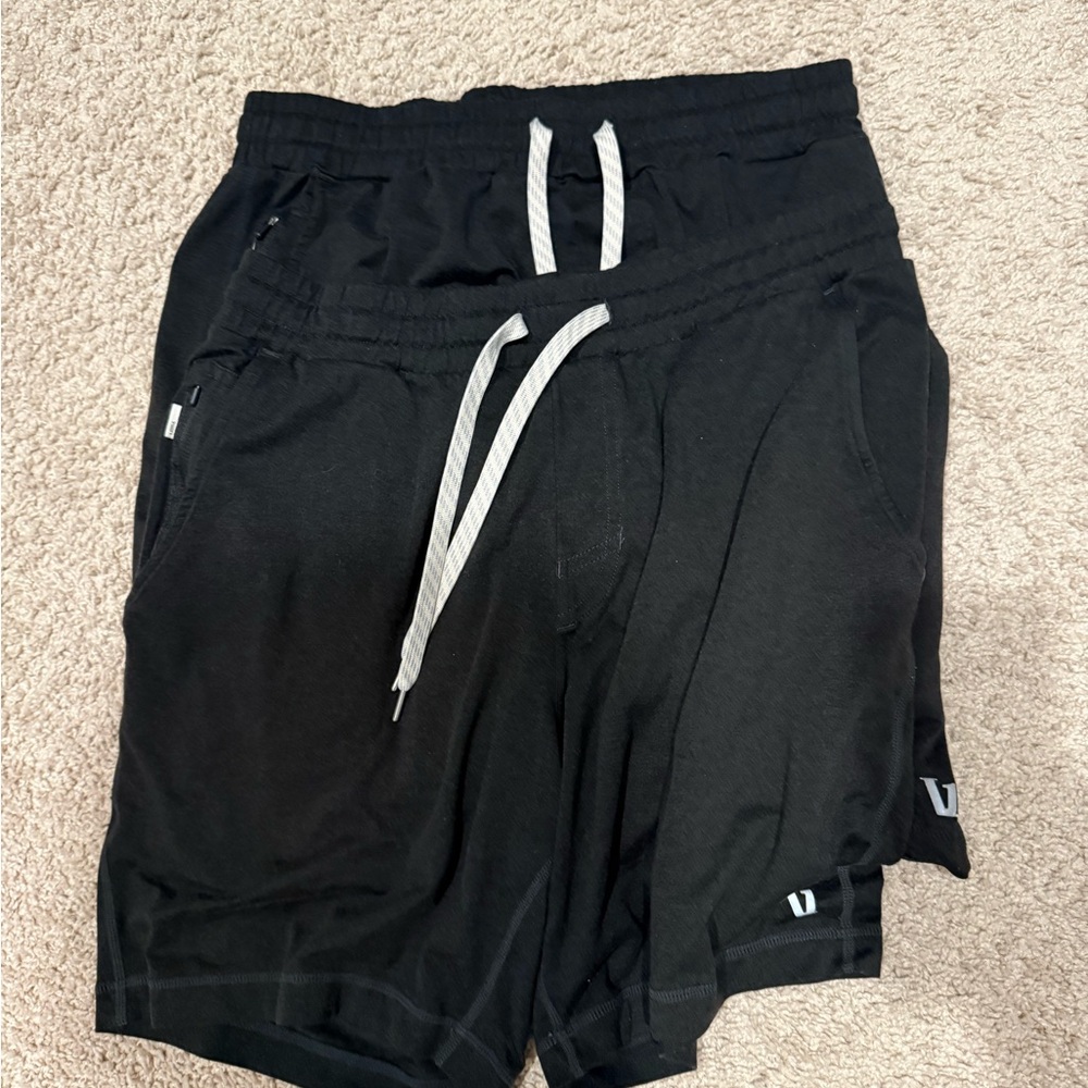 Vuori Black Athletic Men's Shorts
